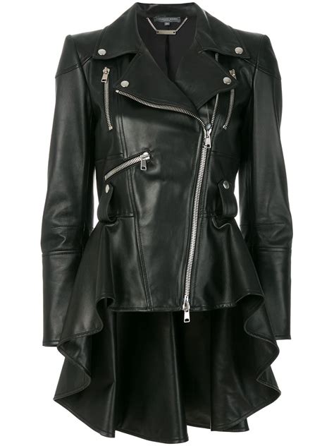 alexander mcqueen peplum waist biker jacket replica|alexander mcqueen controversy.